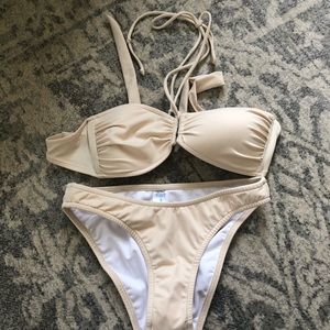 NWT Venus Bandeau Bikini set (cream/ khaki)